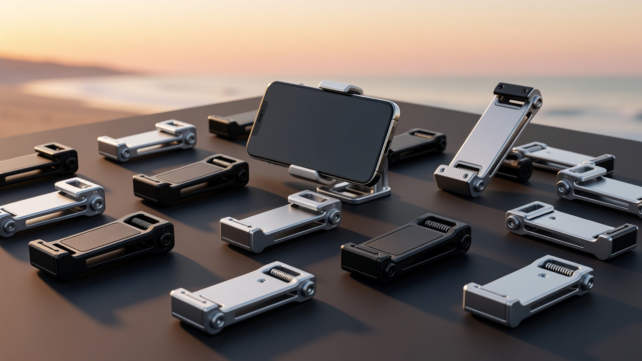 Phone clips and holders for gaming setup